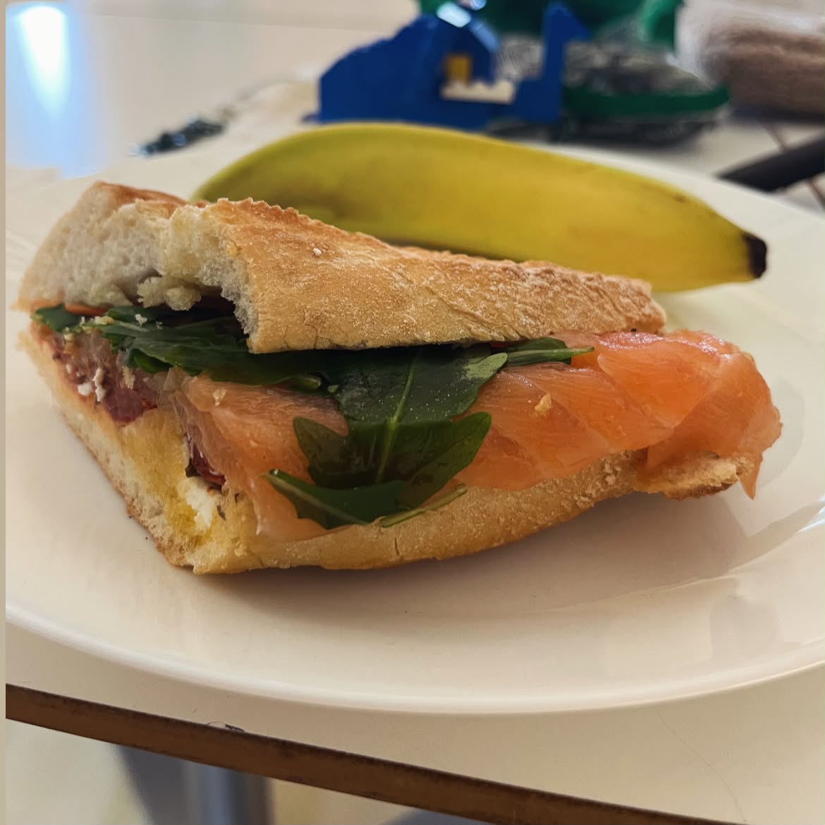 Broodje zalm salmon sandwich