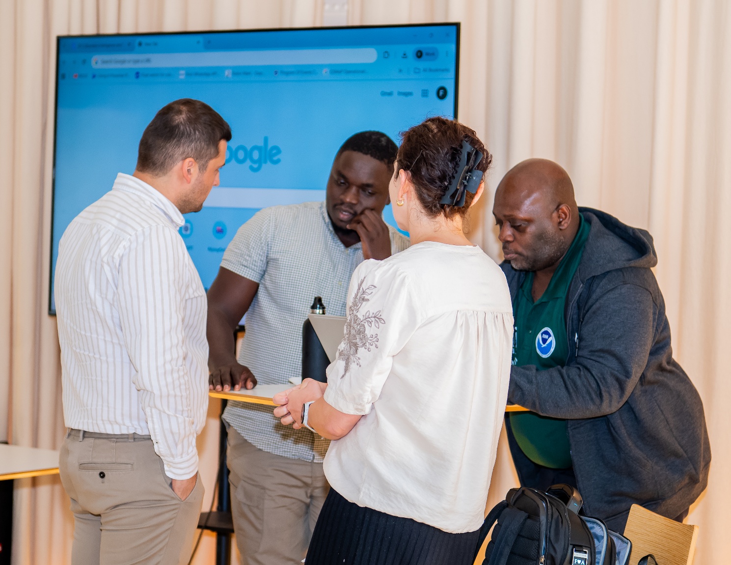 Collines Omondi with Anna Gralka, Frank Annor, and Gianko Michailidis